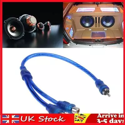 Car Audio System Splitter Cable Auto Accessories Car Power Amplifier Audio Cable • £4.59