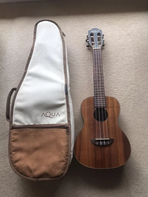 $190 • Buy “Aqua” Koa Concert Ukulele With Padded Gig Bag