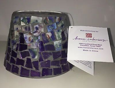 Home Interior Candle Lamp Shade -Purple Mosaic- New With Tags • $8.25