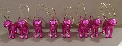 Lot Of 8 Victoria’s Secret PINK Metalic Mini Dog Ornaments 2015 • $80.50