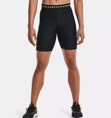 Under Armour Women's Heatgear Bike Shorts Black #1362872-nwt • $26.99