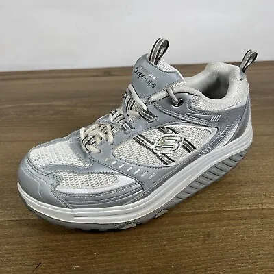 Skechers Shape Ups Athletic Toning Shoes Women's Gray/White/silver 11814 Sz 10 • $23.99