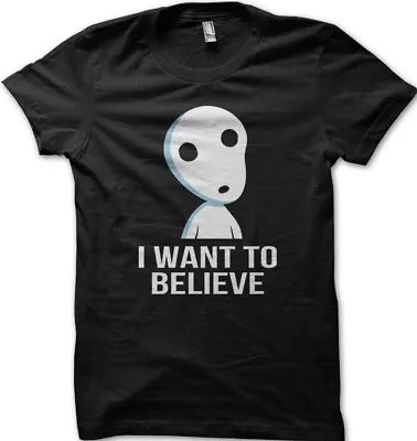 I Want To Believe UFO X-files Totoro Forest Spirit Kodama T-shirt 9146 • $17.37