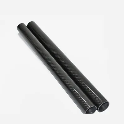 3K Carbon Fiber Tube OD 24mm X ID 20mm X 1000mm Roll Wrapped 24*20 Glossy Shafts • £26.38