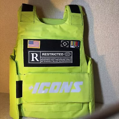 Mens One Size Hook/Loop  Outerwear ICONS  Tactical Vest Eternity Bright Green • $39.97