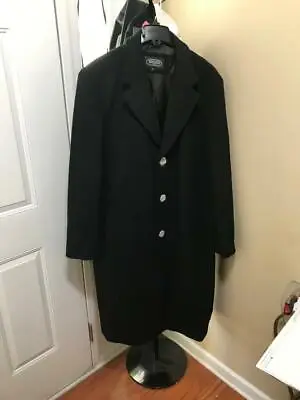 BGSD Wool & Cashmere Blend Coat Overcoat Black Size XL • $150