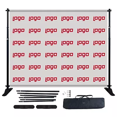 8'x12' Banner Stand Backdrop - Repeat Adjustable Telescopic Trade Show Backdrop • $209