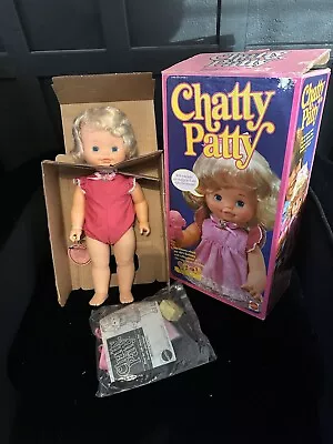 Vintage 1983 Mattel Chatty Patty Doll In Mint Original Box & Accessories MIB • $35