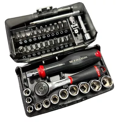 £89.95 • Buy Facom  R2NANO 1/4  Drive Compact MM Socket & Bit Set -Limited Edition Black Case