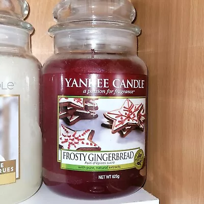 Yankee Candle Frosty Gingerbread Large New VHTF Retired Classic Jar • £40