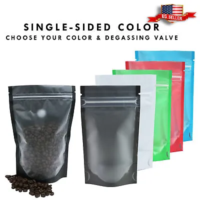 Food Safe Plastic Bags Matte Packaging Bags With Frosted Window And Zipper • $35.99