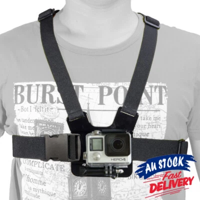$11.99 • Buy Compatible With GoPro Hero Chest Strap Elastic Harness Mount Adjustable Camera