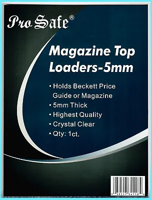 1 PRO SAFE 5MM Thick MAGAZINE HOLDER TOPLOADER Pack Protector Beckett Guide • $9.89