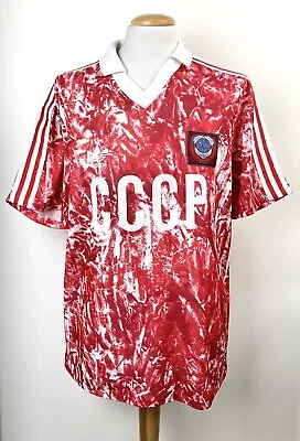 £229.99 • Buy Vintage Ussr Adidas 1990 Shirt Large Soviet Union Russia Cccp