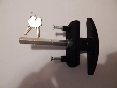 £11.99 • Buy APZ25 New Black T Bar Garage Door Handle Lock - Angle  Spindle