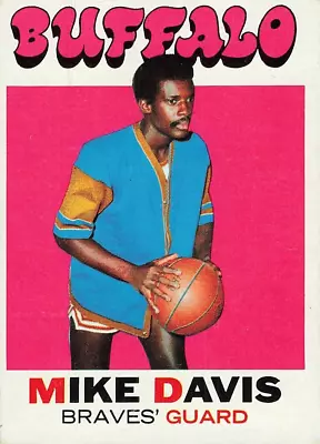 Mike Davis 1971-72 Topps Basketball #99 • $0.99