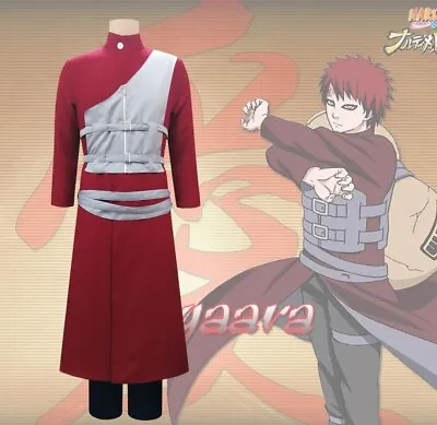 Gaara Naruto Anime Cosplay Halloween Costume 5 Piece Outfit Set S-2XL • $55.95