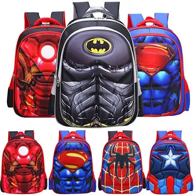 Backpack Superhero Kid Boy School Bag Marvel DC Super Hero Rucksack Junior Child • £20.32