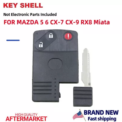 3 Button For Mazda 5 6 CX-7 CX-9 RX8 Miata Smart Card Remote Key Shell Case Fob • $9.79