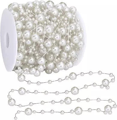 66 Ft Christmas Garland Decoration Pearl Strands Chain For Christmas Tree • $11.43