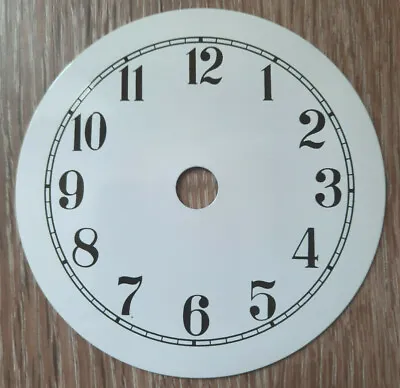 £11.95 • Buy NEW - 3.5 Inch Clock Dial Face - White Finish 90mm - Arabic Numerals - DL09