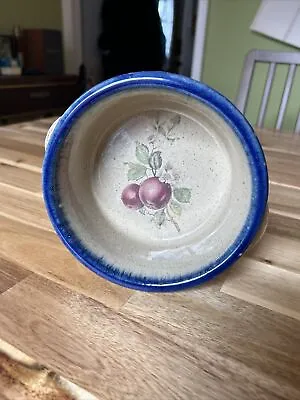 $35.99 • Buy Monroe Salt Works Of Maine Pottery 2 Handled Soup/chowder Bowl Plums