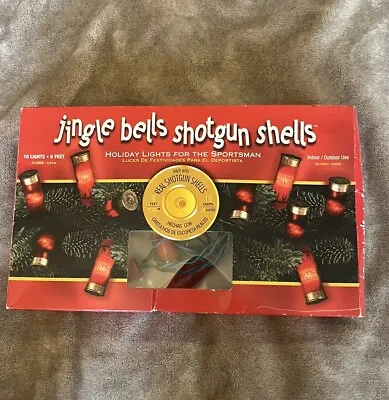 Jingle Bells REAL Shotgun Shot Gun Shell Christmas Tree Party 10 Lights 8ft Box • $7.22