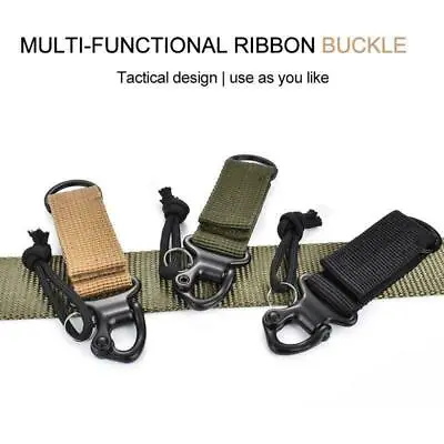 Tactical Key Clip Military Duty Carabiner Holder Strap Molle Key Chain Belt Clip • $5.99