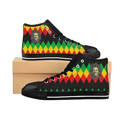 Bob Marley Rasta Movie Skater Men's Classic Sneakers • $99.99