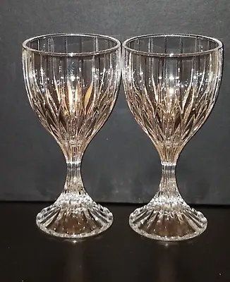 Pairs Of Mikasa Park Lane Lead Crystal Wine Glasses - EUC • $19.99