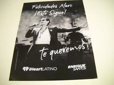 Felicidades MARC ANTHONY Esto Sigue! Original 2021 Promo Poster Ad • $9.95