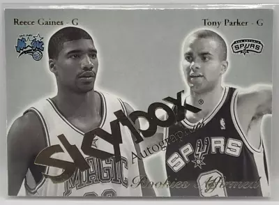 03-04 Skybox Autographics Rookies Affirmed Reece Gaines/Tony Parker • $2