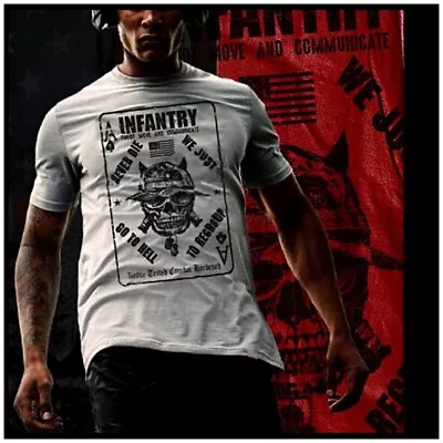 $19.99 • Buy Infantry T-shirt To Hell And Back Combat Specialist Infantryman Combat Veteran 