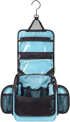 Travel Hanging Men & Women Toiletry Waterproof Bag W/Expandable Compartment Blue • $11.95