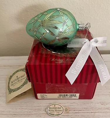 $54.99 • Buy Waterford Majestic Avoca Egg Green Holiday Heirlooms Ornament In Original Box