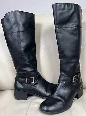 Style & Co. Tall Black Boots “Venesa”Women’s Size 8M Zip Up Riding Boots • $13.95