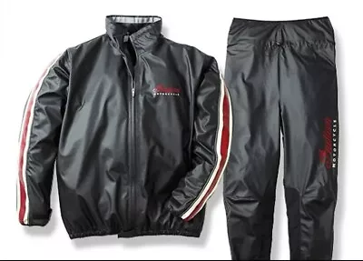 * Genuine Indian Motorcycle Unisex Rain Suit Jacket Pants Black 2861676 2861677 • $84.99