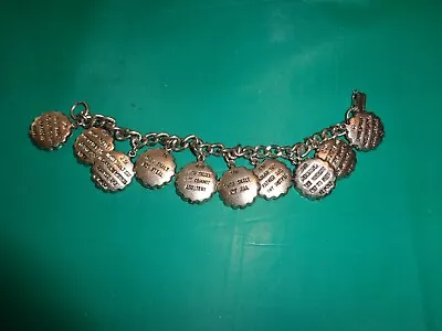 Vintage Silvertone Ten Commandments Charm Bracelet • $2.99