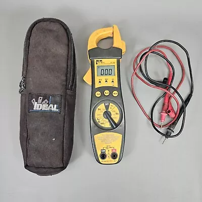 Ideal Multimeter #61-702 AC DC Voltage Ohm 200A Clamp-On Meter With Case • $54.99