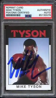 Mike Tyson Psa/dna Auto 1986 Topps Baseball Style Hof • $150