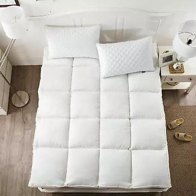 £10.95 • Buy NEW 4inch THICK MICROFIBER MATTRESS TOPPER DEEP BED PAD MAT HOME HOTEL/PROTECTOR