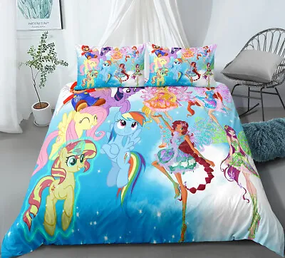 Single Double King Super King Size Bed Duvet Quilt Cover Set My Little Pony • £35.99