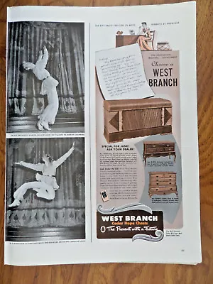$2.25 • Buy 1942 West Branch Cedar Hope Chest Ad  The Present With A Future