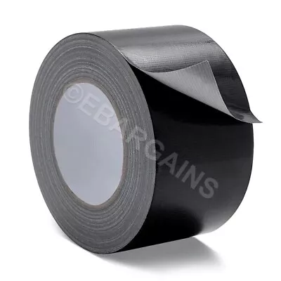 Black Gaffer Tape Pvc Duct Tape Adhesive Tape 50mm 72mm X 50m • £32.75