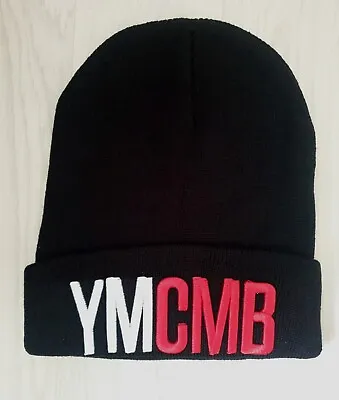 NEW!! PULL-ON  BLACK Beanie Hat | YMCMB- S/M UNISEX 100% Soft ACRYLIC   • £7.25