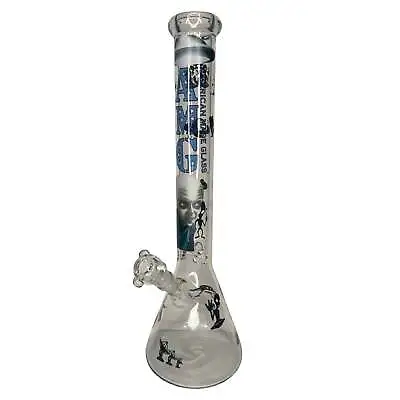 AMG Glass Massive 18 Inch Alien Decal Glass Water Pipe Bong • $119.99