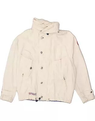 MURPHY & NYE Mens Sailwear Loose Fit Bomber Jacket UK 36 Small Off White AB07 • $44.62