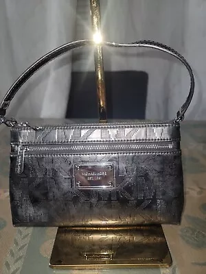 Michael Kors Nickel Metallic Silver Large Wristlet-read Descriptions • $13.50