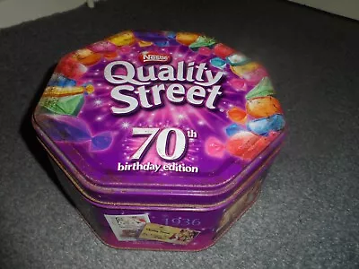 Quality Street Tin 70th Anniversary Hexagonal Empty Vintage Retro Confectionery • £6.99