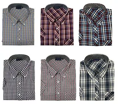 Espionage Men's Short Sleeved Yarn Dyed Check Shirts (211)Size 2XL-8XL6 Options • £23.10